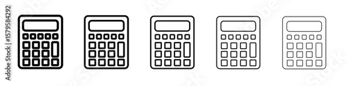 Calculator icon in web style. Vector illustration. Eps10