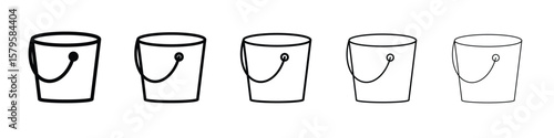Bucket icon in web style. Vector illustration. Eps10