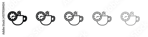 Break icon in web style. Vector illustration. Eps10