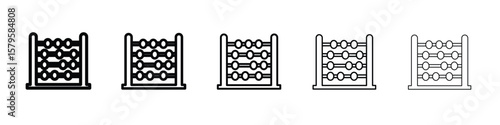 Abacus icon in web style. Vector illustration. Eps10