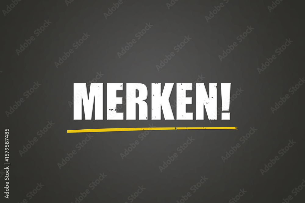 Obraz premium Merken (Remember) - A blackboard with white text.