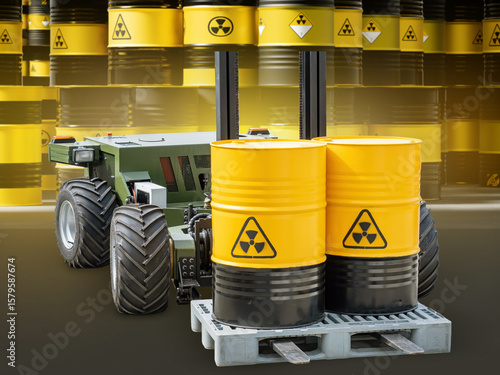 Barrels emitting radiation....