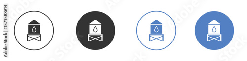 Water tank icon concept. solid style icon designs for website, app, UI.