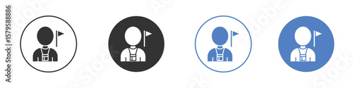 Tourist Guide icon concept. solid style icon designs for website, app, UI.