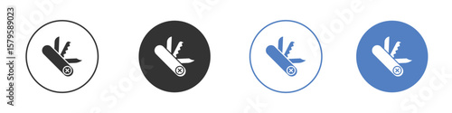 Swiss Knife icon concept. solid style icon designs for website, app, UI.