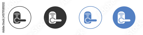 Smart lock icon concept. solid style icon designs for website, app, UI.