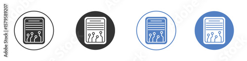 Smart contract icon concept. solid style icon designs for website, app, UI.