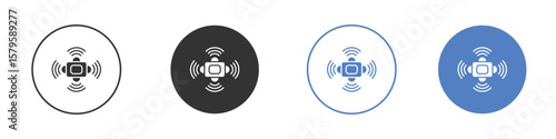 Sensor icon concept. solid style icon designs for website, app, UI.
