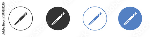 Scalpel icon concept. solid style icon designs for website, app, UI.