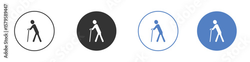 Retirement icon concept. solid style icon designs for website, app, UI.
