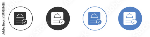 Reservation icon concept. solid style icon designs for website, app, UI.