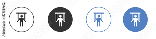 Puppet icon concept. solid style icon designs for website, app, UI.