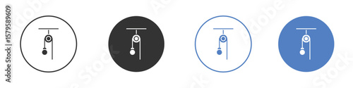 Pulley icon concept. solid style icon designs for website, app, UI.