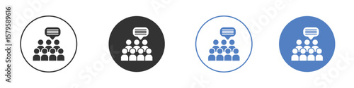 Public opinion icon concept. solid style icon designs for website, app, UI.