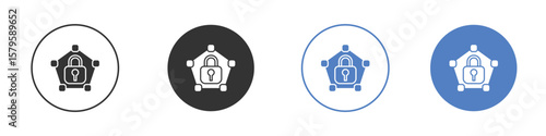 Private network icon concept. solid style icon designs for website, app, UI.