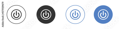 Power icon concept. solid style icon designs for website, app, UI.