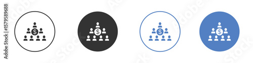 Ponzi scheme icon concept. solid style icon designs for website, app, UI.