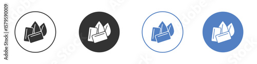 Mint gum icon concept. solid style icon designs for website, app, UI.
