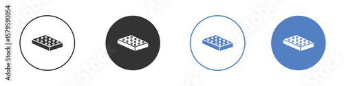 Mattress icon concept. solid style icon designs for website, app, UI.