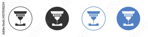 Laser machine icon concept. solid style icon designs for website, app, UI.