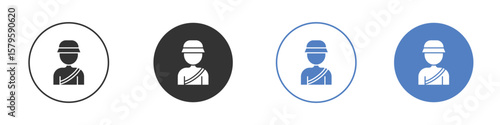 Hunter icon concept. solid style icon designs for website, app, UI.