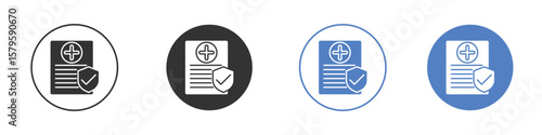 Health insurance icon concept. solid style icon designs for website, app, UI.