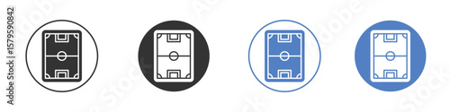 Football field icon concept. solid style icon designs for website, app, UI.