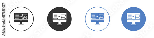 E commerce platform icon concept. solid style icon designs for website, app, UI.