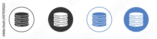 Cylinder database icon concept. solid style icon designs for website, app, UI.