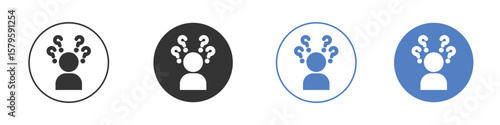 Curious human icon concept. solid style icon designs for website, app, UI.