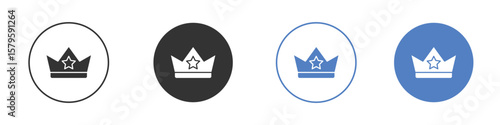 Crown icon concept. solid style icon designs for website, app, UI.