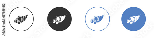 Cornucopia icon concept. solid style icon designs for website, app, UI.