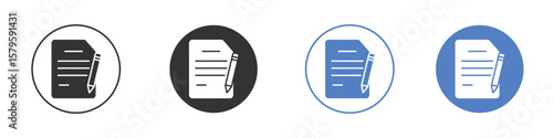 Contract icon concept. solid style icon designs for website, app, UI.