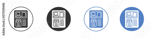 Content icon concept. solid style icon designs for website, app, UI.