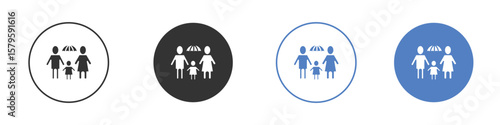 Child custody icon concept. solid style icon designs for website, app, UI.