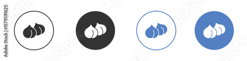 Chickpeas hummus icon concept. solid style icon designs for website, app, UI.