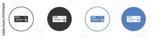 Cheque icon concept. solid style icon designs for website, app, UI.