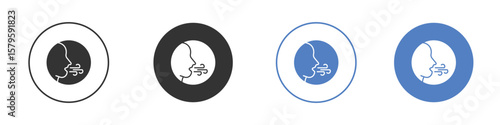 Breath icon concept. solid style icon designs for website, app, UI.