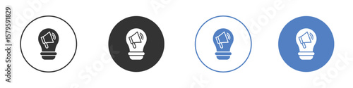 Brand awareness icon concept. solid style icon designs for website, app, UI.