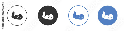 Arm icon concept. solid style icon designs for website, app, UI.