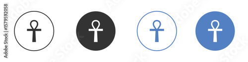 Ankh icon concept. solid style icon designs for website, app, UI.