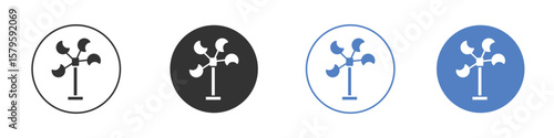Anemometer icon concept. solid style icon designs for website, app, UI.
