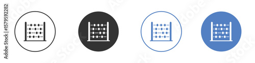 Abacus icon concept. solid style icon designs for website, app, UI.