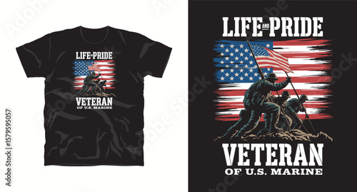 T-shirt design for New york, America. Vector graphics typography t-shirt design, Army. National Pride.