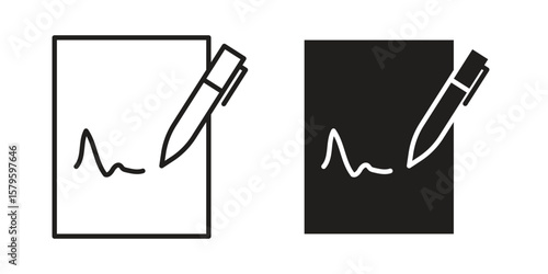 Write icon vector, sign and symbol for design, website or apps elements.