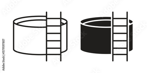 Water tank icon vector, sign and symbol for design, website or apps elements.