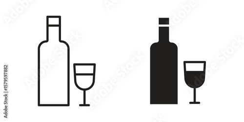 Vodka icon vector, sign and symbol for design, website or apps elements.