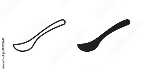 Spoon icon vector, sign and symbol for design, website or apps elements.