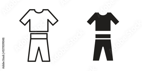 Pijama icon vector, sign and symbol for design, website or apps elements.
