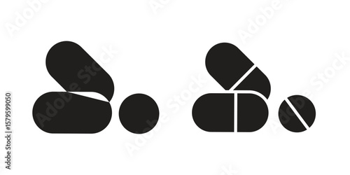 Pills icon vector, sign and symbol for design, website or apps elements.
